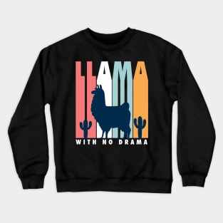 LLama With No Drama Crewneck Sweatshirt